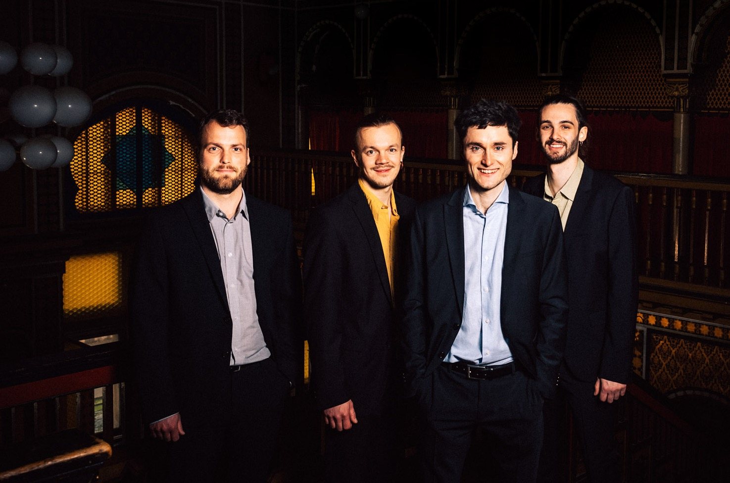 Bossa Nossa – die vier Musiker der Jazzband Leipzig im Saal