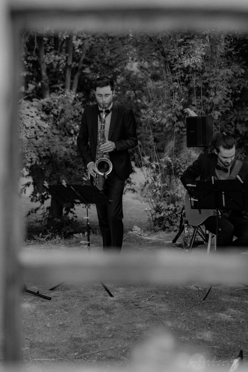Saxophonist von Bossa Nossa, Schwarz-Weiß